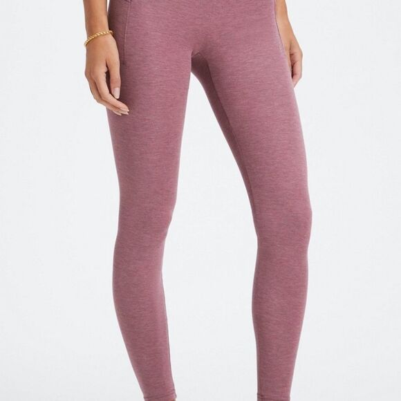 Fabletics Live-In High-Waisted Legging Size L French Wine Heather NWT‎ - Picture 1 of 7